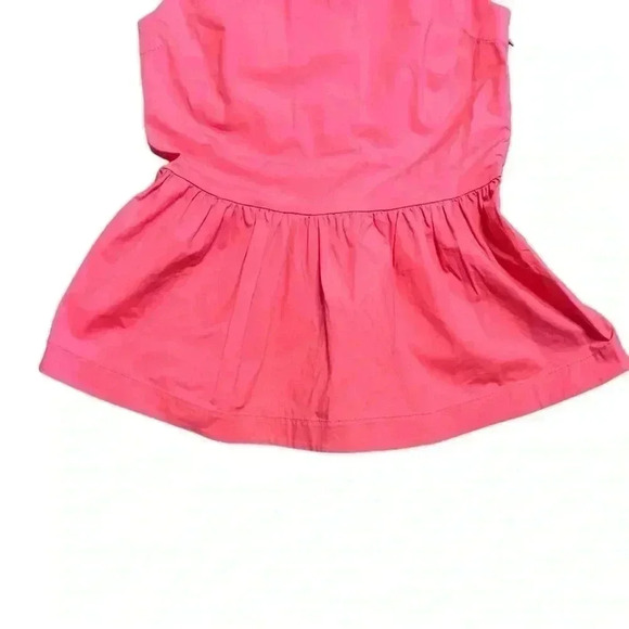 Kate Spade Pink Sherbet Shore Thing Button Back Peplum Top Size 0 - Picture 5 of 9